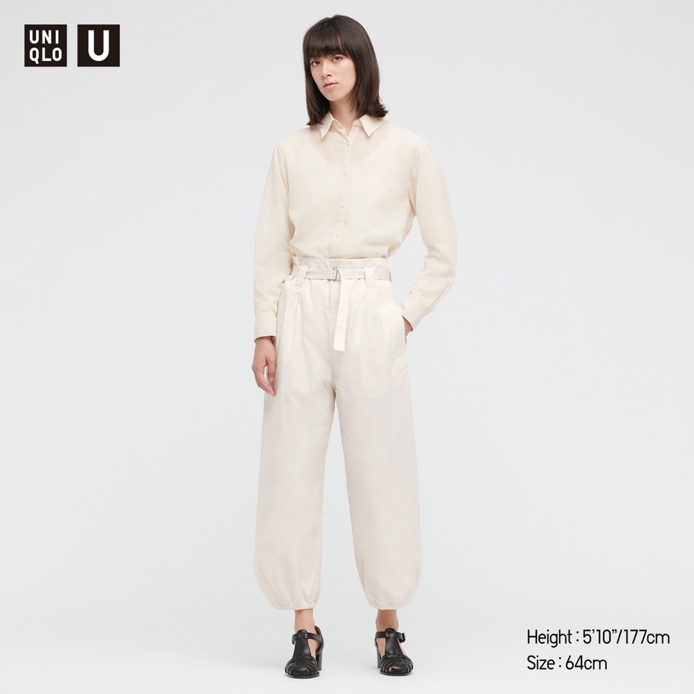 UNIQLO- Women U Cotton Twill Belted Pants
